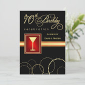 70e verjaardag Uitnodigingen van de Partij van de  (Staand voorkant)