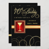 70e verjaardag Uitnodigingen van de Partij van de  (Voorkant / Achterkant)