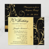 70e verjaardag Uitnodigingen van de Verrassingsdag (Voorkant / Achterkant)