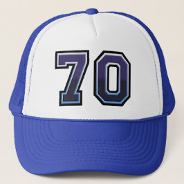 70e verjaardag van Blauwe Shades Trucker Pet