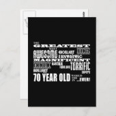 70e verjaardag van de grootste zevenenzeventigste  briefkaart (Voorkant / Achterkant)