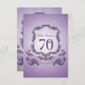 70e verjaardag van de  Lijst van de feestdag -2- Kaart (Voorkant / Achterkant)