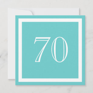 70e verjaardag van de uitnodiging - Aqua