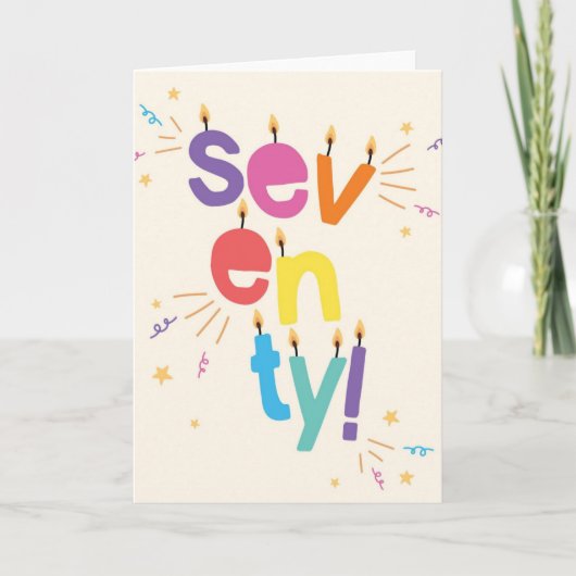 70e verjaardag van de vogelkaart kaart (Voorkant)