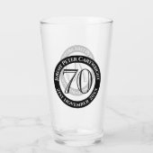 70e verjaardag van het gevierd glas (Achterkant)