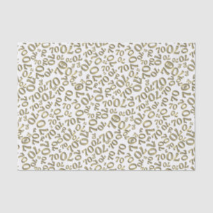 70e verjaardag van het Koel Aantal Pattern Gold en Tissuepapier