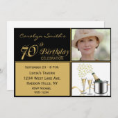 70e verjaardag van uitnodigingen (Voorkant / Achterkant)