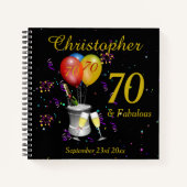 70e verjaardag viering Black Party Gast Notitieboek (Voorkant)