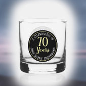 70e verjaardag viering whisky glas