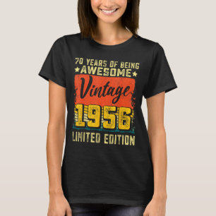 70e verjaardag vintage 1956 70 jaar oud decoratie t-shirt