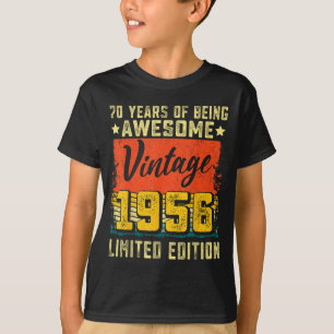 70e verjaardag vintage 1956 70 jaar oud decoratie t-shirt