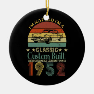 70e verjaardag Vintage voor vader Retro Keramisch Ornament