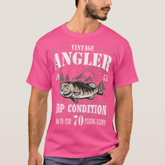 70e verjaardag vissen 70-jarige visser 1953 t-shirt