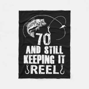 70e verjaardag Vist 70 jaar oude visserijcadeau Fleece Deken