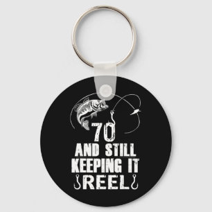 70e verjaardag Vist 70 jaar oude visserijcadeau Sleutelhanger