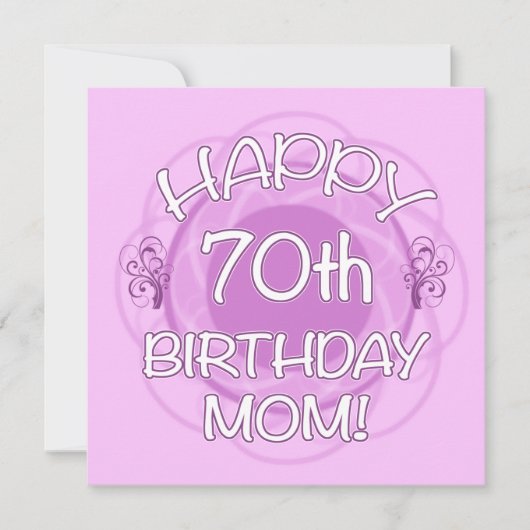 70e verjaardag voor moeder kaart (Voorkant)