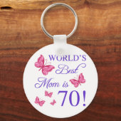 70e verjaardag voor moeder sleutelhanger (Voorkant)
