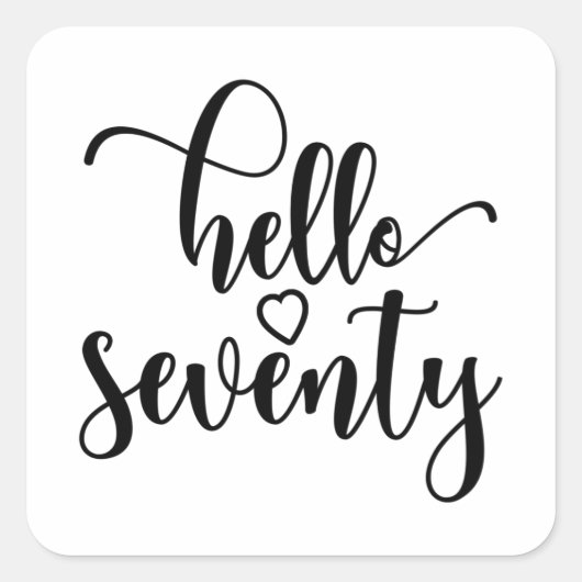 70e verjaardag Vrouwen Hallo 70 kinderen 70 jaar o Vierkante Sticker (Voorkant)