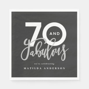 70e verjaardag waardoor 70 er goed uit zien, moder servet