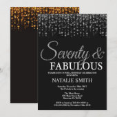 70e verjaardag Zeventig en fantastische zilveren g Kaart (Voorkant / Achterkant)