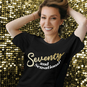 70e verjaardag Zeventig en sensationele gouden loo Tri-Blend Shirt