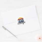  70e verjaardag Zondag Ronde Sticker (Envelop)