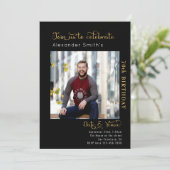 70e verjaardag zwart kaart (Staand voorkant)