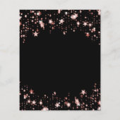 70e verjaardag zwart roos gouden budget uitnodigin flyer (Achterkant)