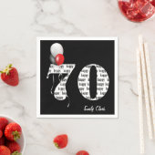 70e verjaardagsballonnen servet (Insitu)