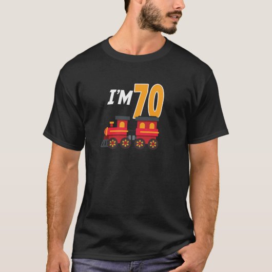70e Verjaardagsfeesttrein Speelgoed 70 Jaar Oud Fu T-shirt (Voorkant)