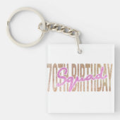 70e verjaardagskraad citeert gezegden sleutelhanger (Voorkant)