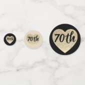 70e verjaardagstafel confetti (Achterkanten)