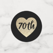 70e verjaardagstafel confetti (Kleine voorkant)