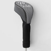 70e, wat Elegant Grey Stripe 70e verjaardag Golfheadcover (Schuin)