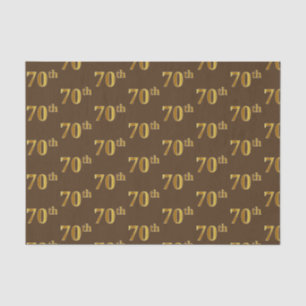 70e (zeventiende) gebeurtenis in bruin Faux Gold Tissuepapier