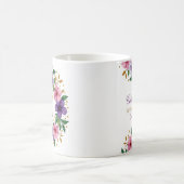 70ème Anniversaire Mug - Couronne florale avec num (Centre)