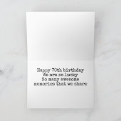 **70ème** CARTE D'ANNIVERSAIRE DE TWIN (Intérieur)