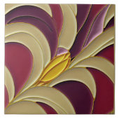 70ies Geel Tulip Wall Decor Modern Colorful Tegeltje (Voorkant)