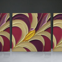 70ies Geel Tulip Wall Decor Modern Colorful