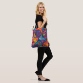 70s 60s Psychedelic Hippy Retro Hip Draagtas (Op model)