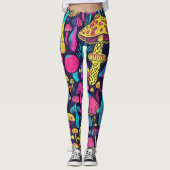 70s 60s Psychedelic Hippy Retro Hip Leggings (Voorkant)