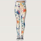 70s 60s Psychedelic Hippy Retro Hip Leggings (Voorkant)