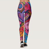 70s 60s Psychedelic Hippy Retro Hip Leggings (Achterkant)