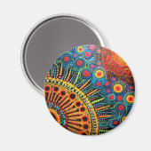 70s 60s Psychedelic Hippy Retro Hip Magneet (Voorkant / Achterkant)