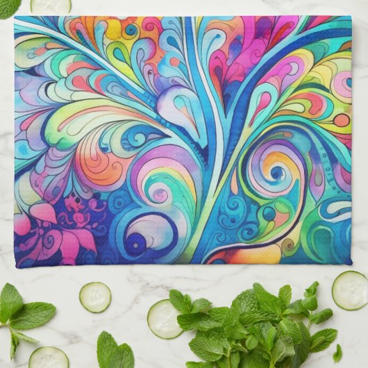 70s 60s Psychedelic Hippy Retro Hip Theedoek (Gevouwen)