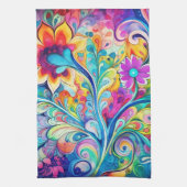 70s 60s Psychedelic Hippy Retro Hip Theedoek (Verticaal)