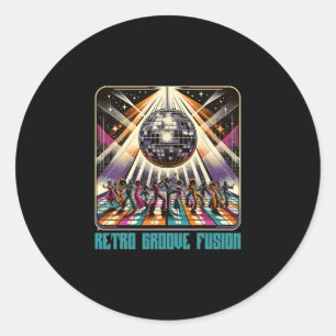 70s 80s Disco Retro Groove Fusion Funky Disc uit d Ronde Sticker
