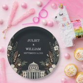 70s 80s Fast Bold Boho Courthouse Bruiloft Papieren Bordje (Feest)