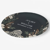 70s 80s Fast Bold Boho Courthouse Bruiloft Papieren Bordje (Gekanteld)