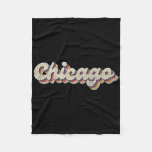 70's 80's Usa Stad - Vintage Chicago Fleece Deken